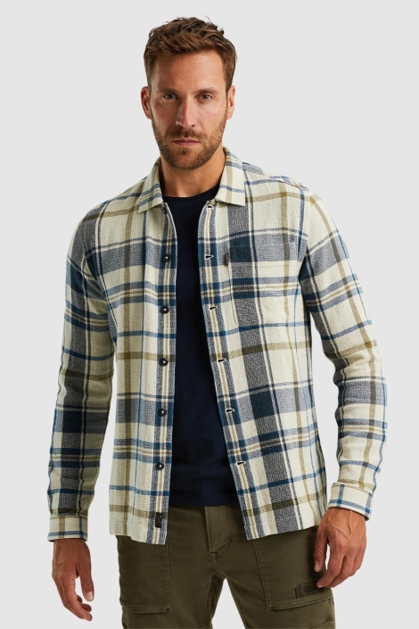 PME legend long sleeve shirt matt weave check